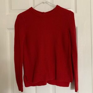 Madewell red button back sweater!